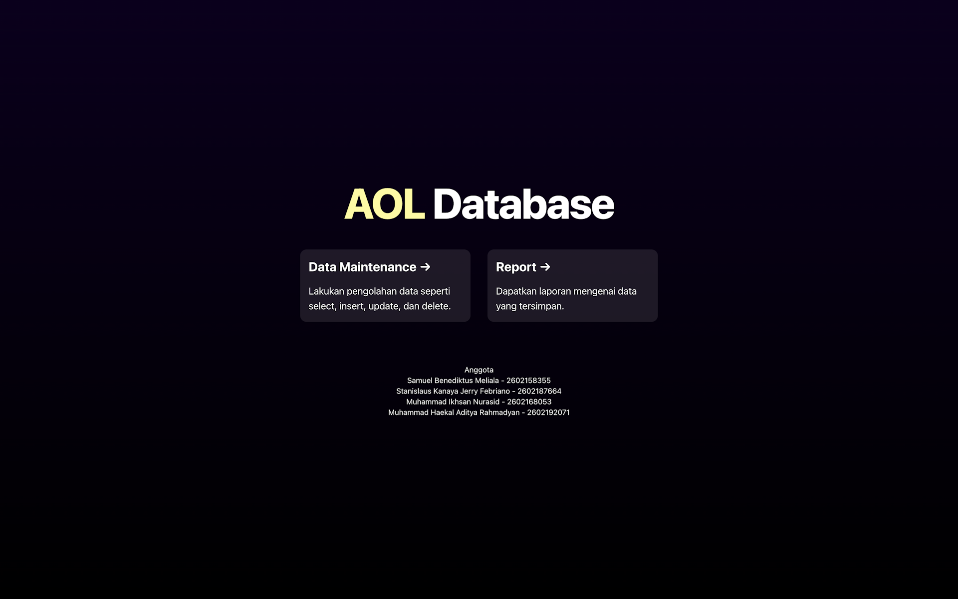 AOL Database